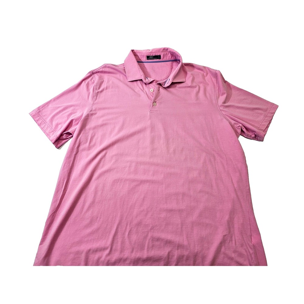 Johnnie-O Men's‎ XL Pink Cotton Short Sleeve Polo Shirt Casual Top Tee T-Shirt